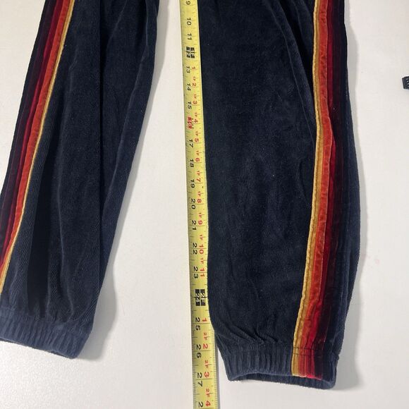 Aviator Nation Sweatpants Joggers Women’s S Velvet Rainbow 5 Stripe Lounge - Picture 6 of 7